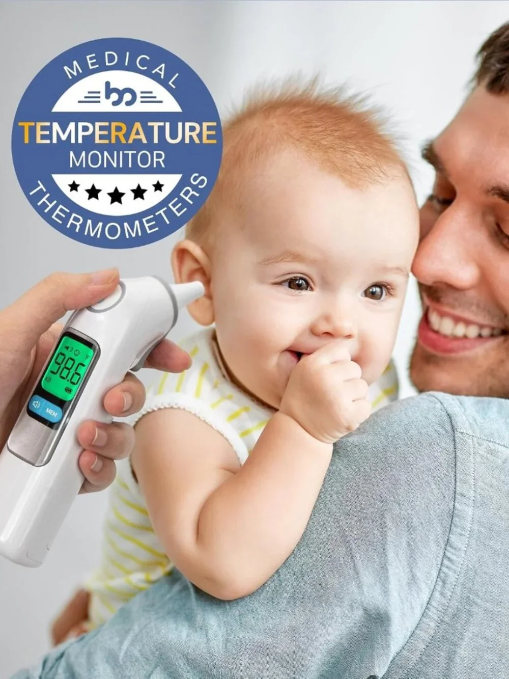 Accurate Ear Thermometer for Kids & Adults, 30 Memory Recall, Fast Results